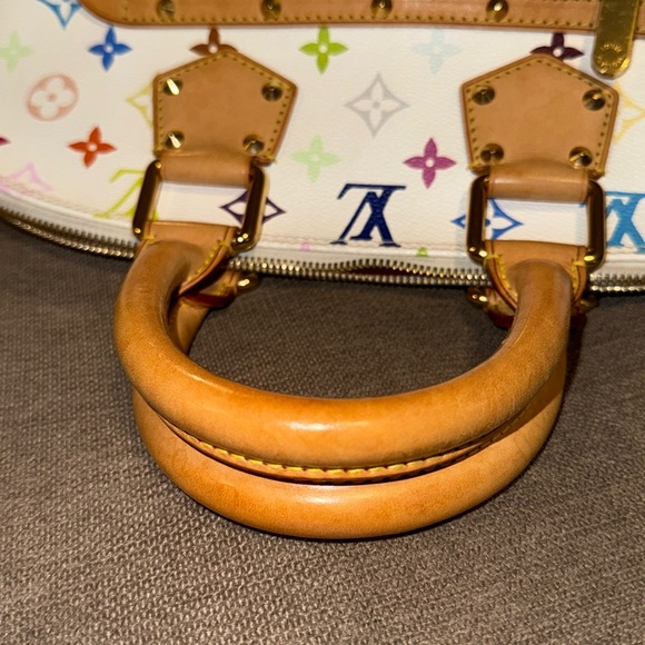 LOUIS VUITTON WHITE MULTICOLOR ALMA Handbag - Picture 9 of 11